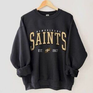 Vintage New Orleans Football Crewneck Sweatshirt, New Orleans Saints NFL Shirt